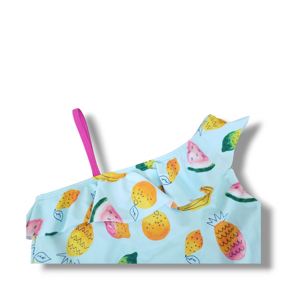 Lands End Girls 10 Tankini Swim Top Watercolor Fruit - Picture 2 of 4